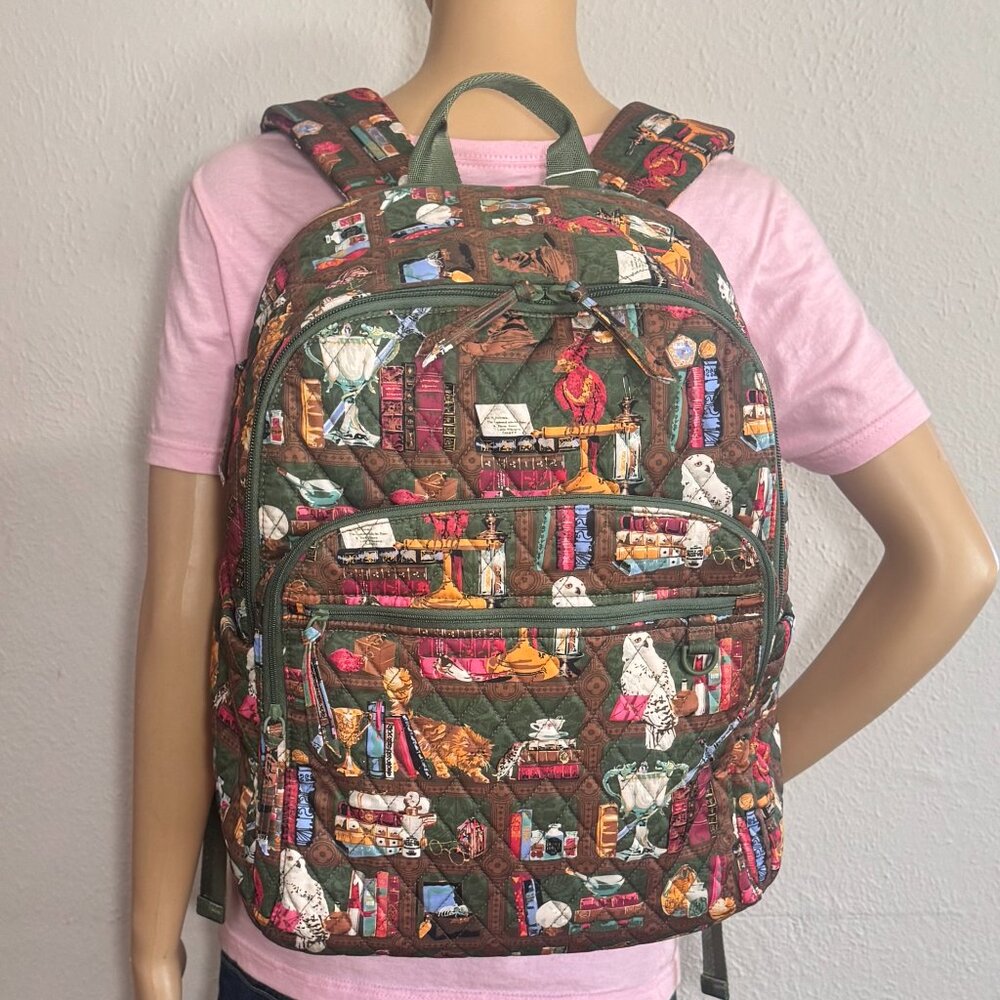Vera Bradley X Harry Potter Bancroft Backpack in Hogwarts Library NWT - Picture 5 of 13